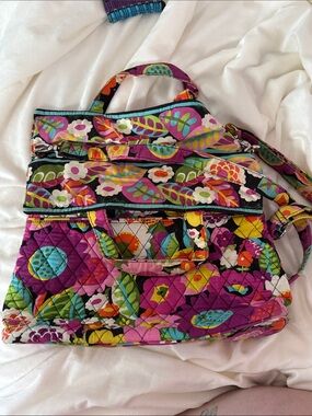 Vera Bradley Multicolor Purple Floral Quilted Tote